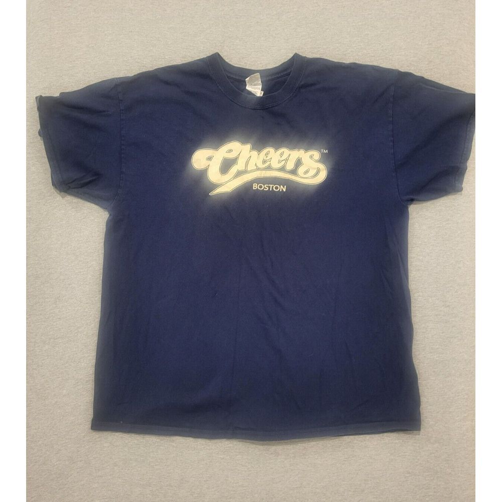 Vintage Y2K Cheers Boston Tee Mens XL Dark Blue 2000s‎ Short Sleeve Shirt
